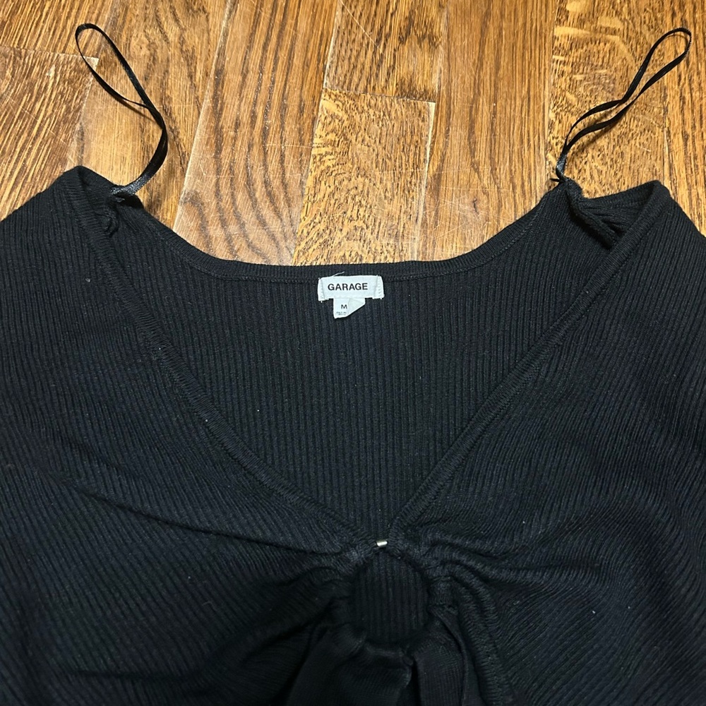Garage Black Ribbed Top - Picture 5 of 7